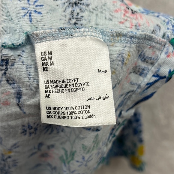 Style & Co. Blue Pink Boxy Blouse with Mandarin Collar - Picture 5 of 5